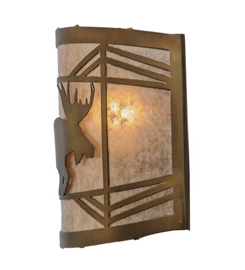 11"W Lone Moose Wall Sconce