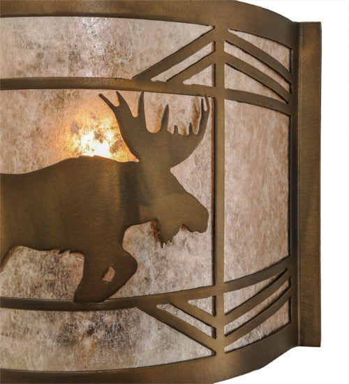 11"W Lone Moose Wall Sconce