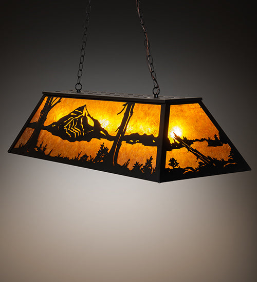 48" Long Mountain Range Oblong Pendant