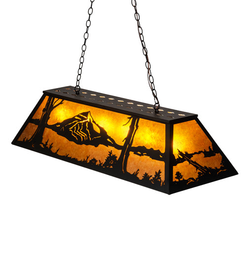 48" Long Mountain Range Oblong Pendant