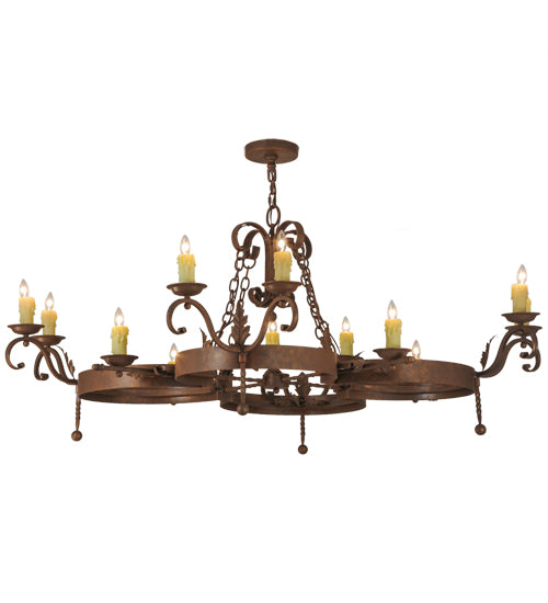 60"W Andorra 12 Lt Chandelier