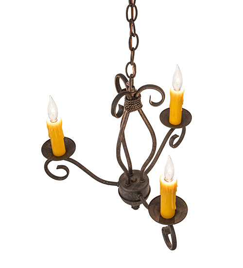 18" Wide Sienna 3 Lt Chandelier