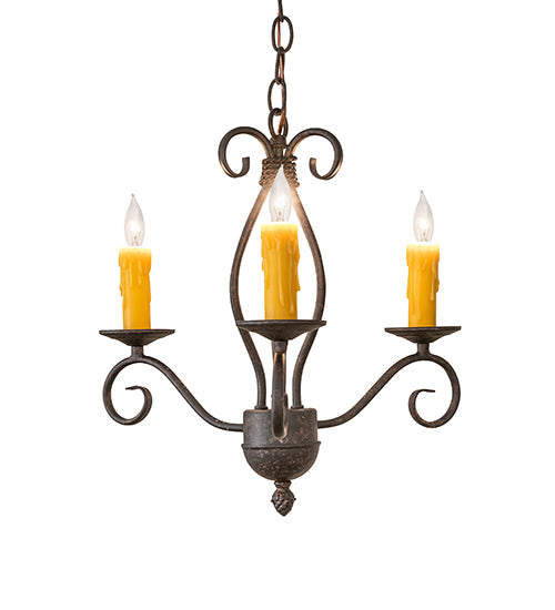 18" Wide Sienna 3 Lt Chandelier