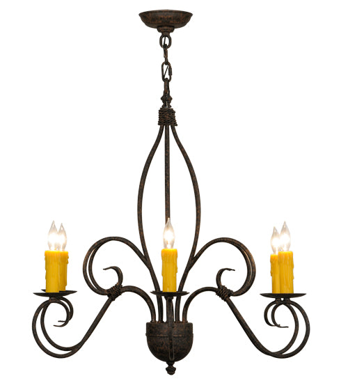 28" Wide Squire 6 Light Chandelier