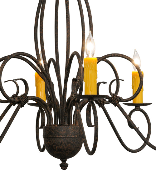 28" Wide Squire 6 Light Chandelier