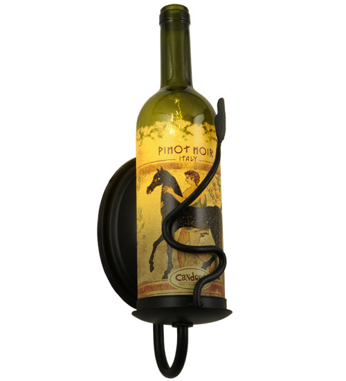 4.5"W Tuscan Vineyard Personalized Wine Bottle Wall Sconce