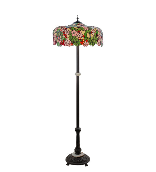 62" High Tiffany Cherry Blossom Floor Lamp