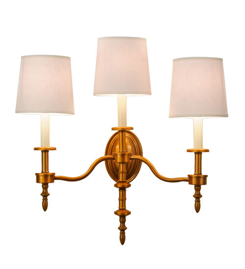 22"W Toby 3 Lt Wall Sconce