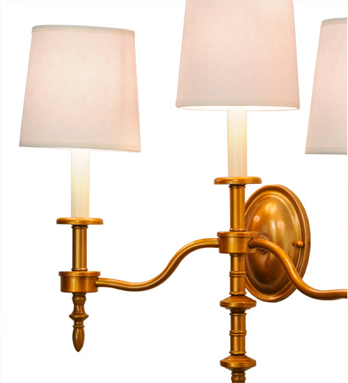 22"W Toby 3 Lt Wall Sconce