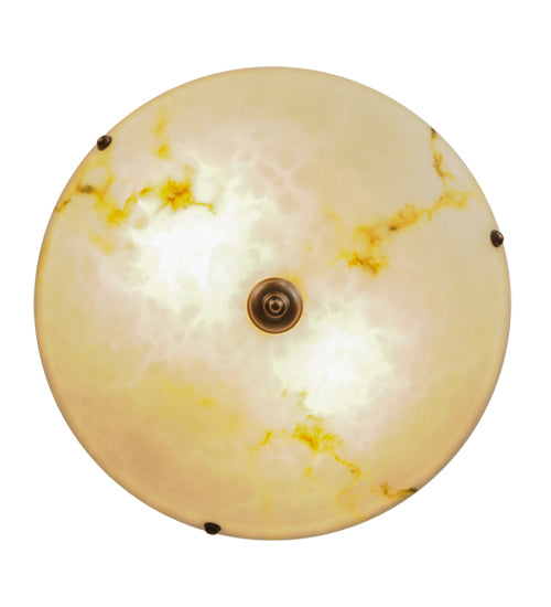 20"W Corinth White Marble Inverted Pendant