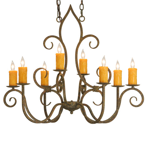 36"L Clifton 8 Lt Oblong Chandelier