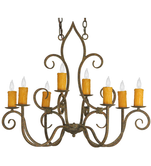 36"L Clifton 8 Lt Oblong Chandelier