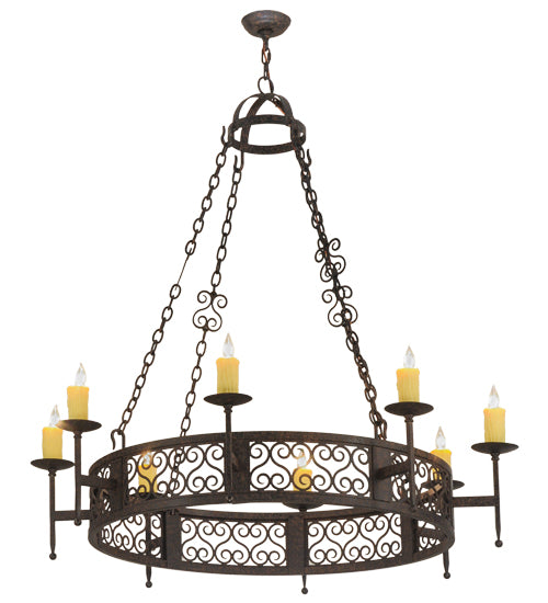 48"W Toscano 8 Lt Chandelier