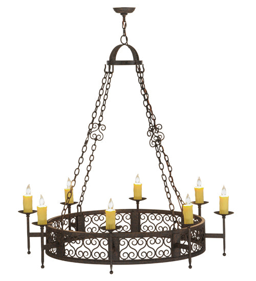 48"W Toscano 8 Lt Chandelier