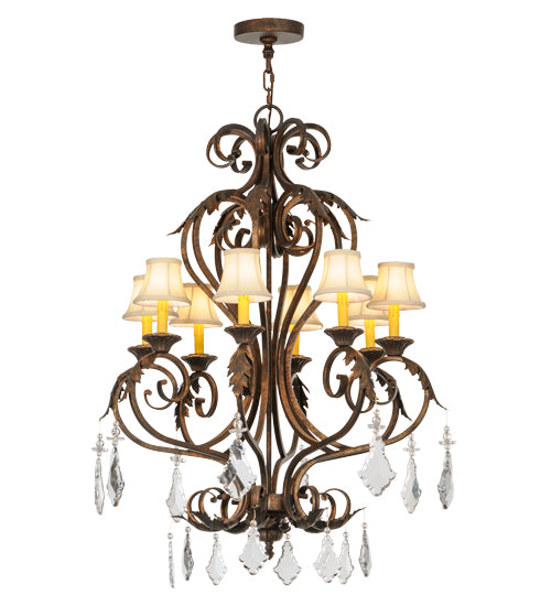 30"W Josephine 8 Lt Chandelier