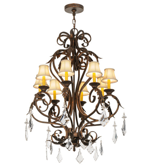 30"W Josephine 8 Lt Chandelier