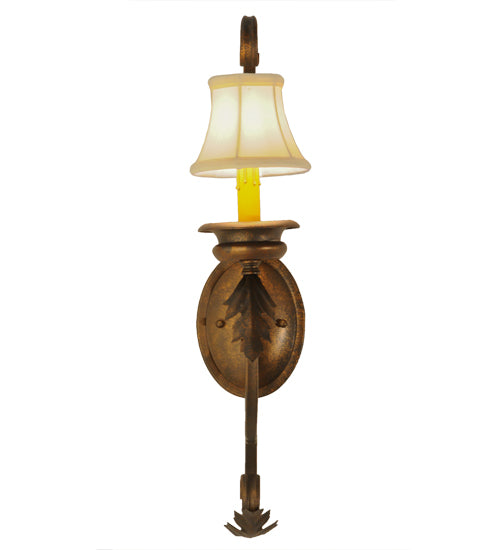 5"W Josephine W/Fabric Shade Wall Sconce