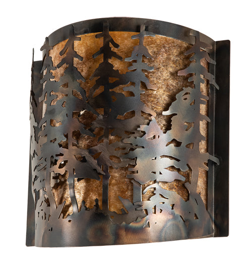 12" Wide Tall Pines Wall Sconce