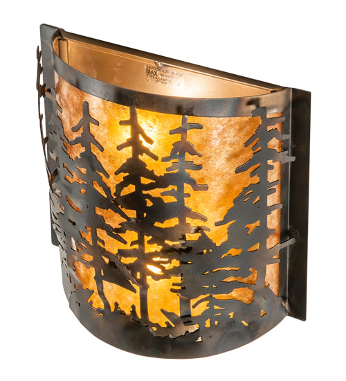 14" Wide Tall Pines Wall Sconce