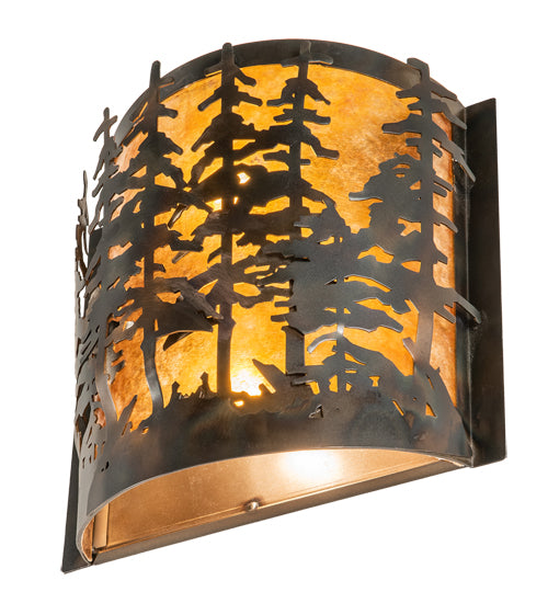 14" Wide Tall Pines Wall Sconce