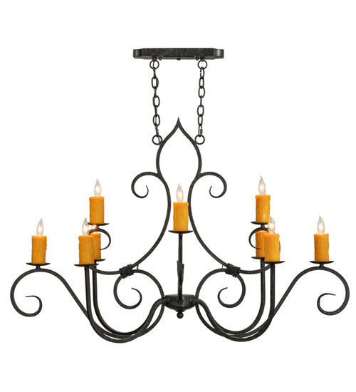 48"L Clifton 10 Lt Oblong Chandelier