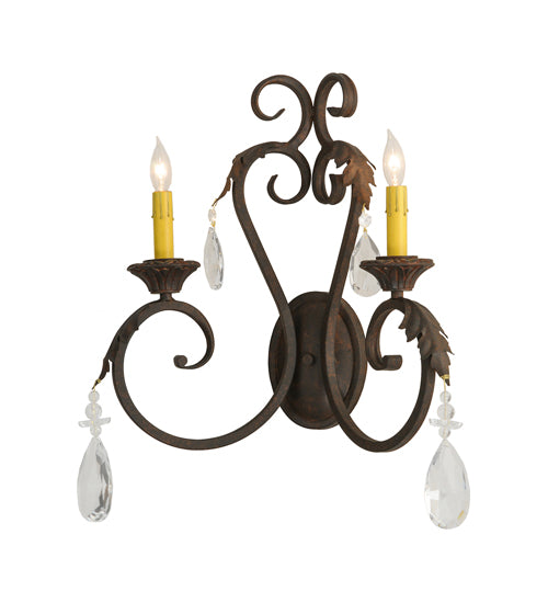 20" Wide Josephine 2 Light Wall Sconce