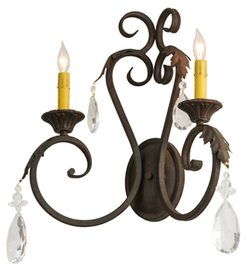 20" Wide Josephine 2 Light Wall Sconce