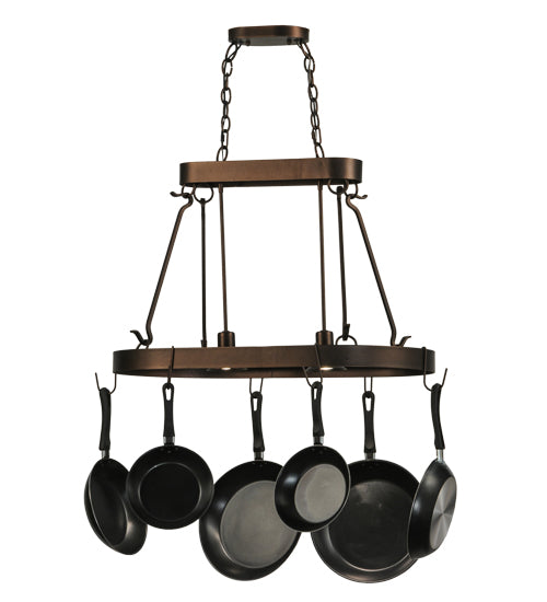 32" Long Harmony 2 Light Pot Rack