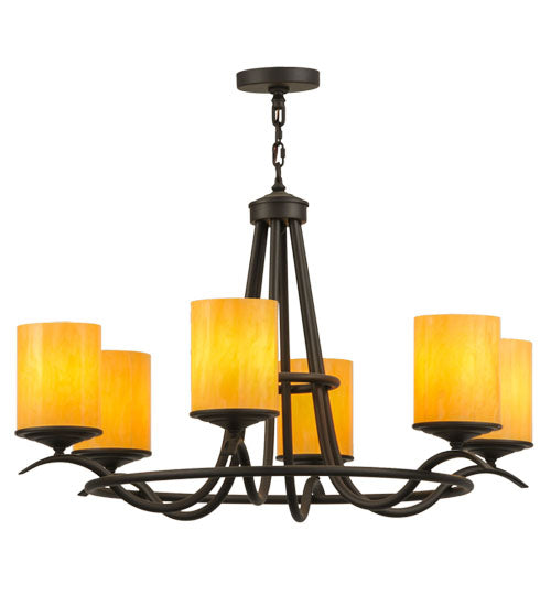 39"W Octavia 6 Lt Chandelier