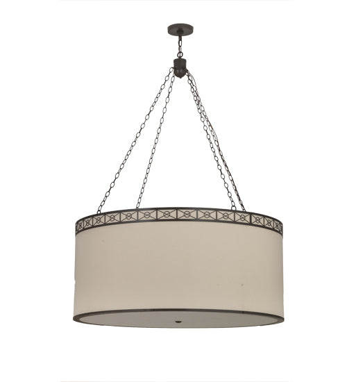 48"W Cilindro Circle X Textrene Pendant