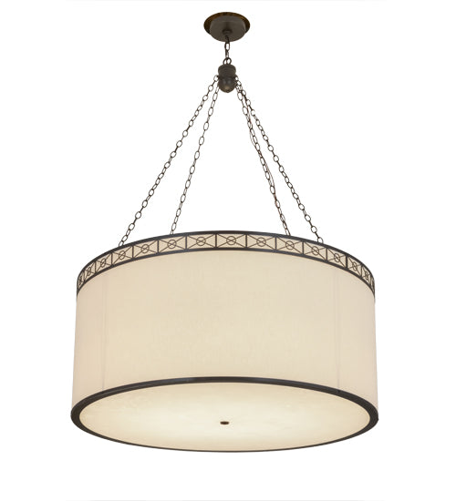 48"W Cilindro Circle X Textrene Pendant