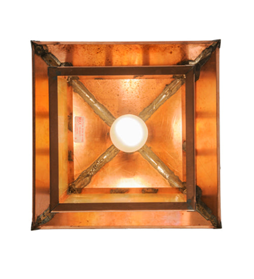 12"Sq Seneca Double Bar Mission Pendant