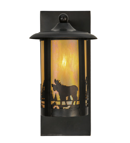 8"W Fulton Moose Creek Solid Mount Wall Sconce