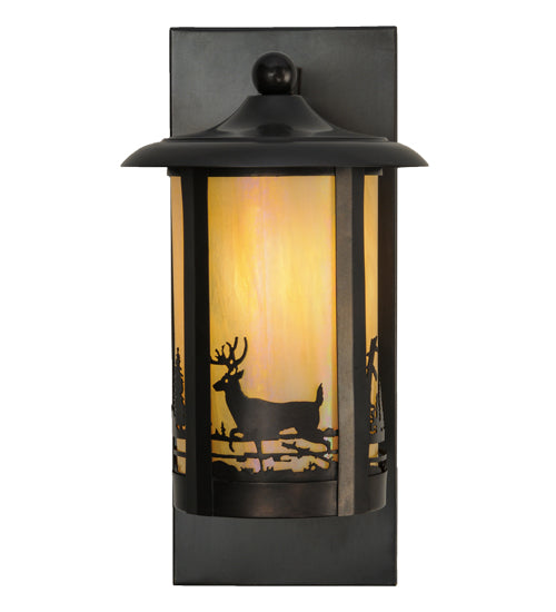 8"W Fulton Deer Creek Solid Mount Wall Sconce