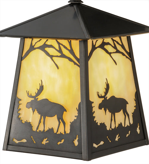 8"W Stillwater Moose At Dawn Hanging Wall Sconce