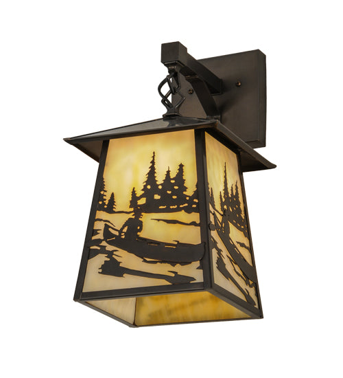 8"W Stillwater Canoe At Lake Hanging Wall Sconce