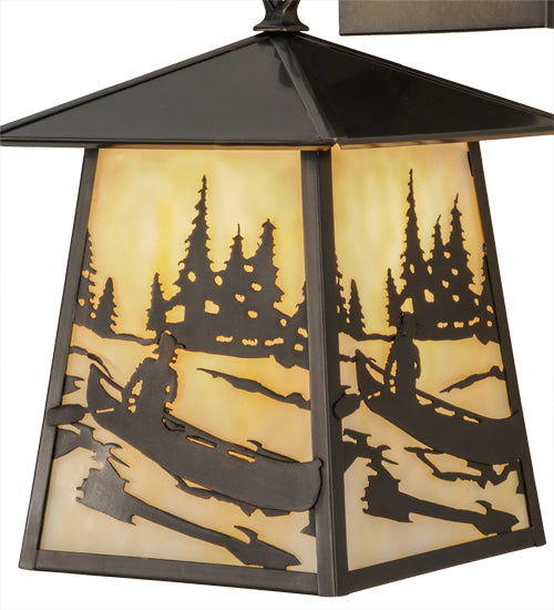 8"W Stillwater Canoe At Lake Hanging Wall Sconce