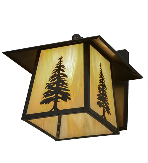 12"W Stillwater Tall Pine Solid Mount Wall Sconce