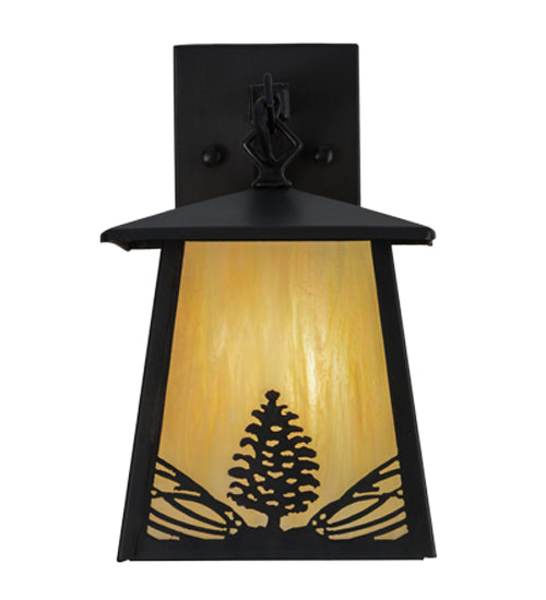 7"W Mountain Pine Hanging Wall Sconce