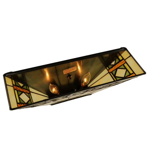 16"W Diamond Band Mission Wall Sconce