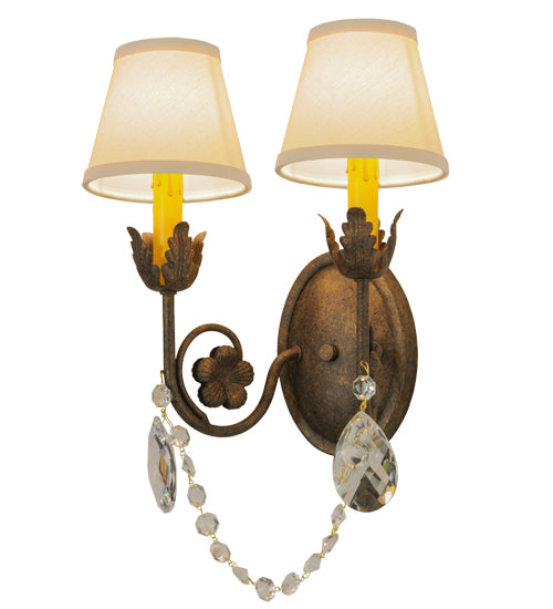 12"W Antonia 2 Lt Wall Sconce