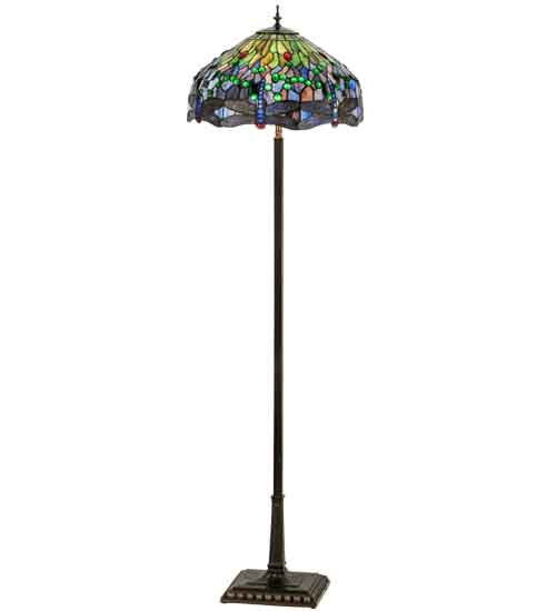 67"H Tiffany Hanginghead Dragonfly Floor Lamp