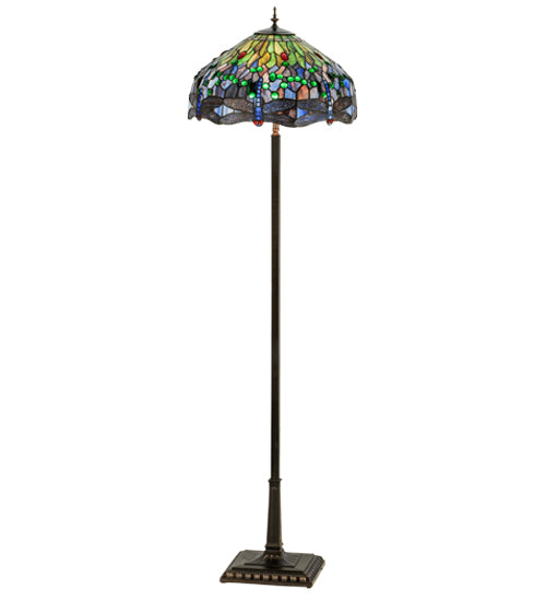 67"H Tiffany Hanginghead Dragonfly Floor Lamp