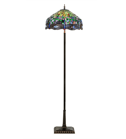 67"H Tiffany Hanginghead Dragonfly Floor Lamp