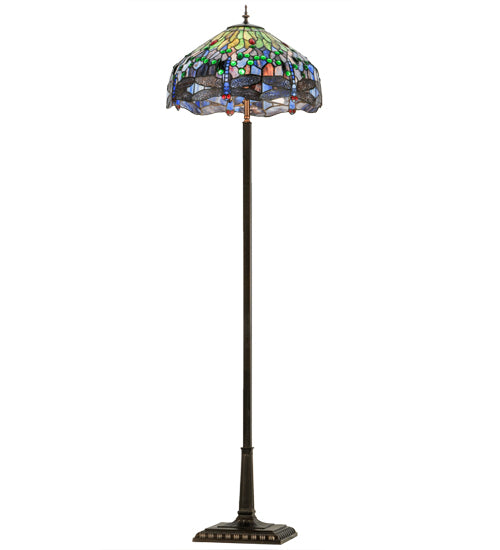 67"H Tiffany Hanginghead Dragonfly Floor Lamp