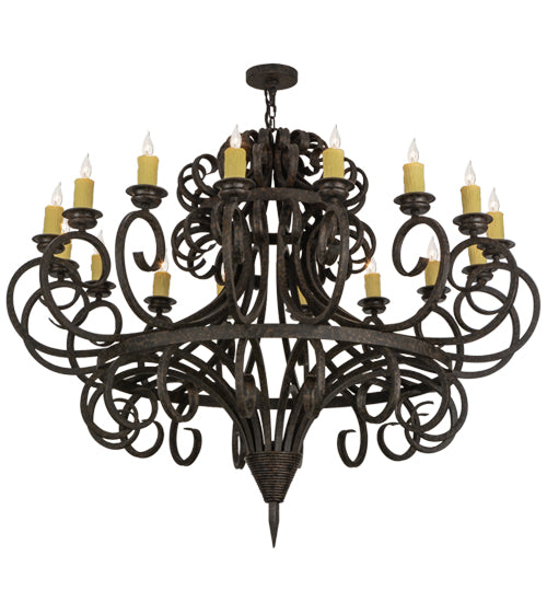 60" Wide Symen 16 Light Chandelier