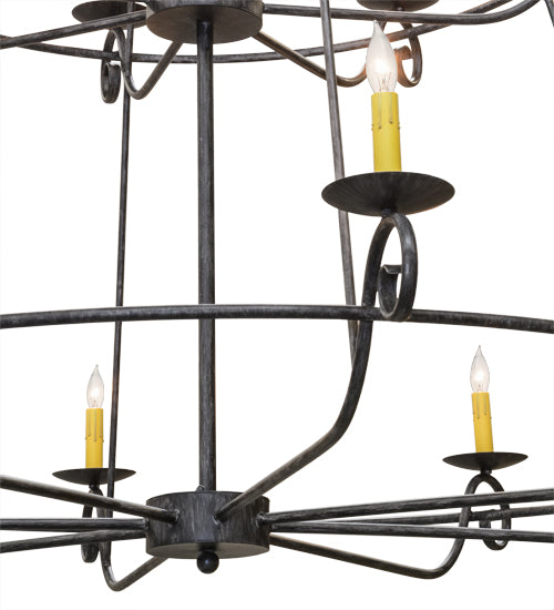 60"W Estrella 24 Lt Three Tier Chandelier