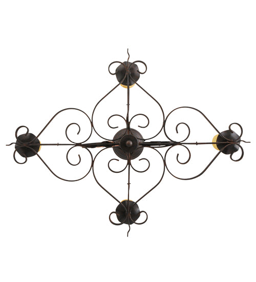 28" Long Elianna 4 Lt Oblong Chandelier