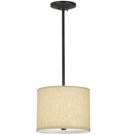 14"W Cilindro Beige Textrene Pendant