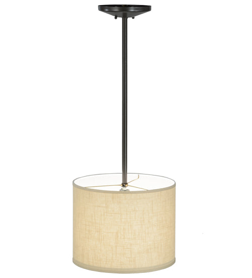 14"W Cilindro Beige Textrene Pendant